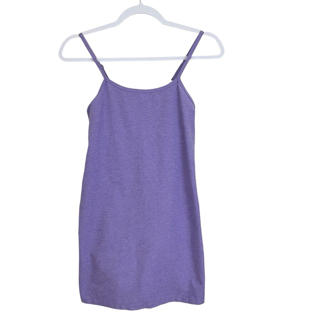 Beyond Yoga Spacedye Essence Dress Sz XS Built-In Shorts & Bra Purple Made USA